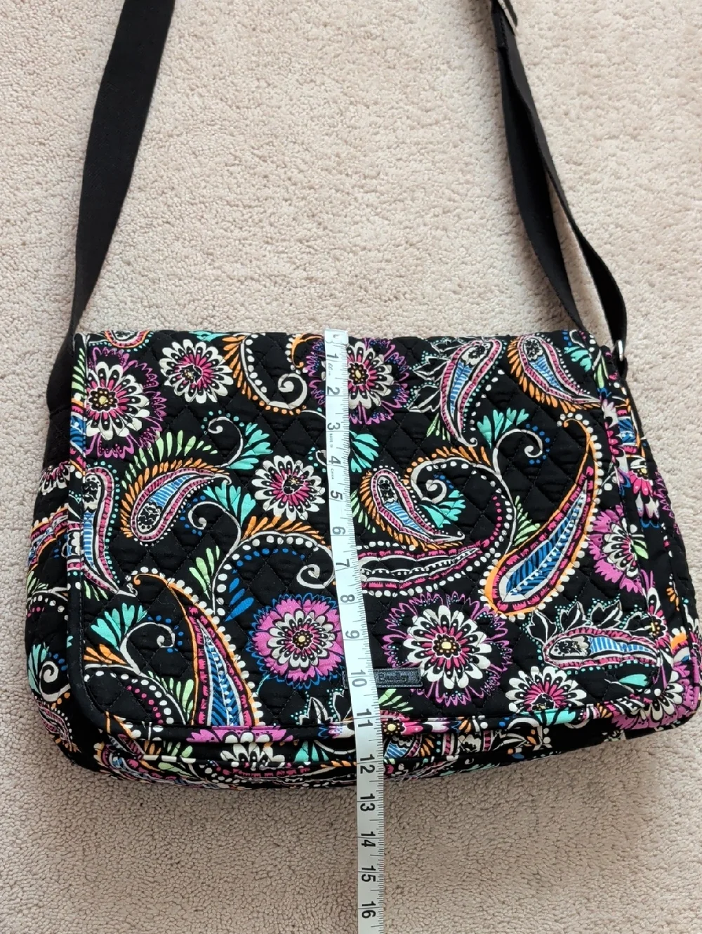 Vera Bradley Laptop Messenger Bag In Bandana Swirl